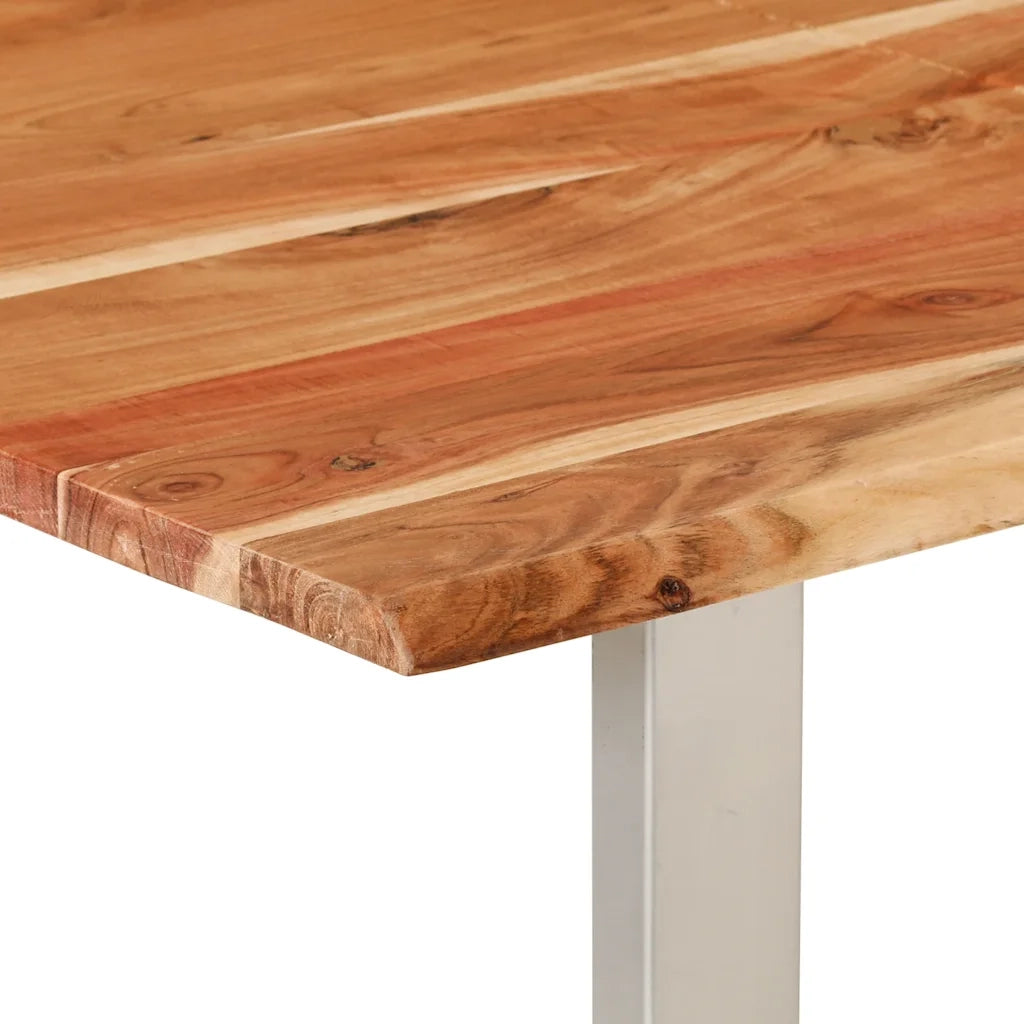 Tavolo da Pranzo 140x70x76 cm in Legno Massello di Acacia 286478