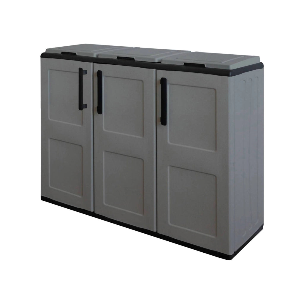 Contenitore per Rifiuti Arko, Pattumiera Capacità 330 (110 per Sacco) Made in Italy, 102x37x84h cm Grigio