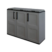 Contenitore per Rifiuti Arko, Pattumiera Capacità 330 (110 per Sacco) Made in Italy, 102x37x84h cm Grigio