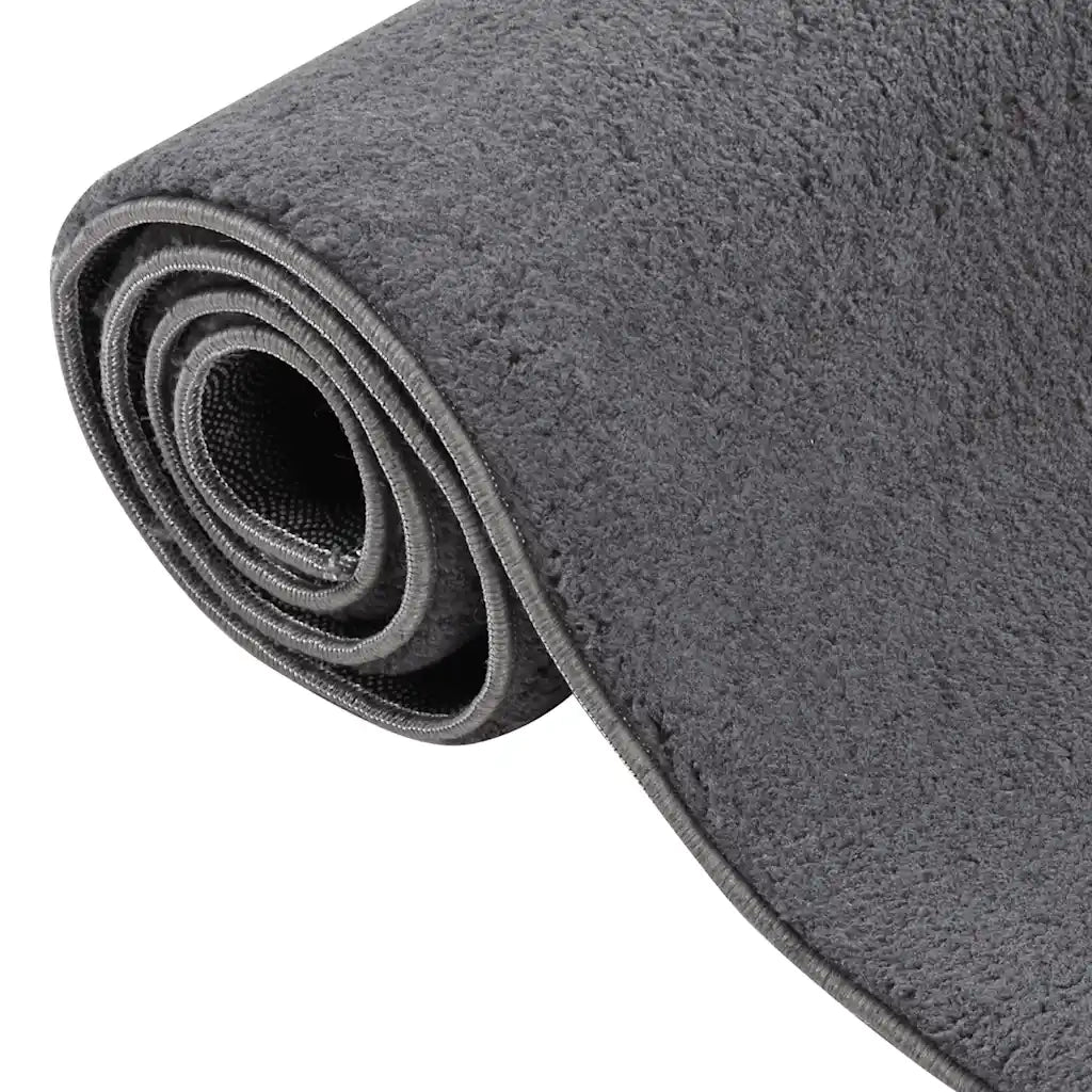Tappeto Soffice Pelo Corto 160x230 cm Antiscivolo Antracite 342190