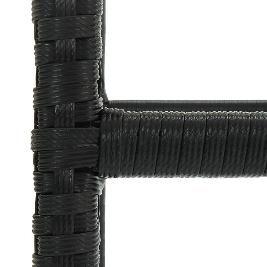 Sgabelli da Bar con Cuscini 6 pz Neri in Polyrattan 313449