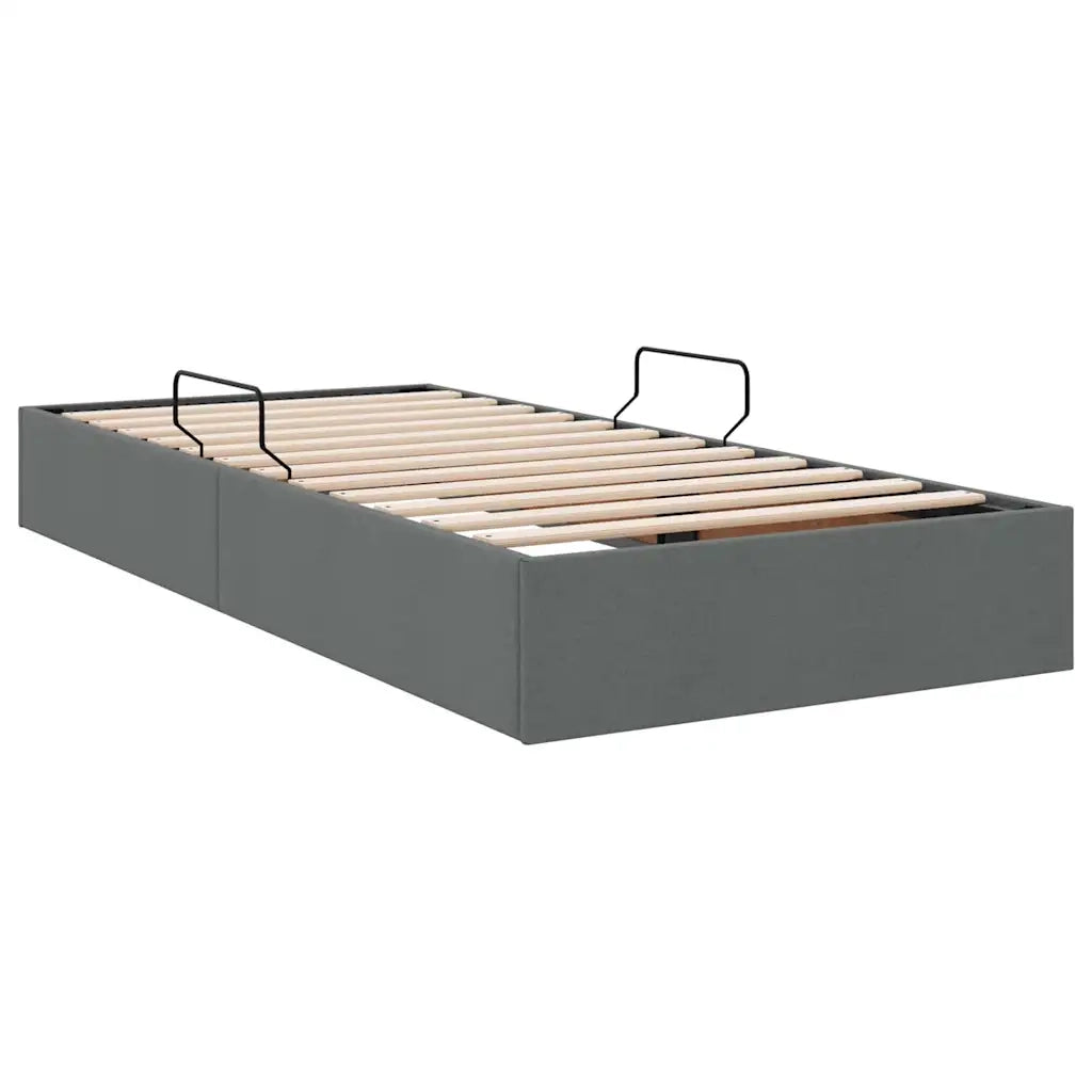 Letto con Contenitore Grigio Scuro 90 x 190 cm Tessuto 3370044