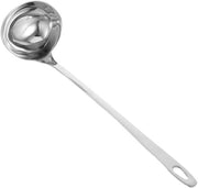 Scolapasta in Acciaio Inossidabile 27 cm - Vaschetta a Doppia Cannuccia - Accessori da Cucina - Per Zuppe/Salse - Sostenibile e Facile da Pulire