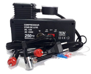 MINI COMPRESSORE PORTATILE CANOTTI AUTO 12V 220V AUTO BICI MOTO 250PSI