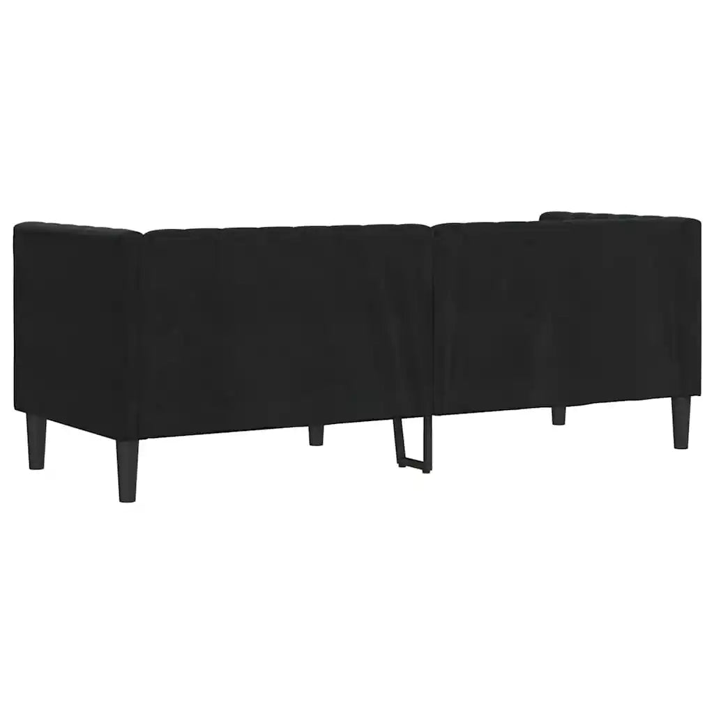Divano Nero 194 x 74,5 x 70,5 cm Velluto