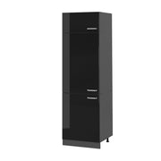 Vicco Armadio frigorifero Nero lucido 60 cm