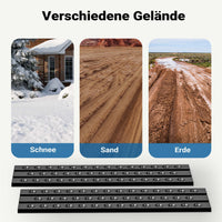 Piastre da sabbia 1 coppia 150x45 cm in alluminio per recupero auto fuoristrada veicoli SUV