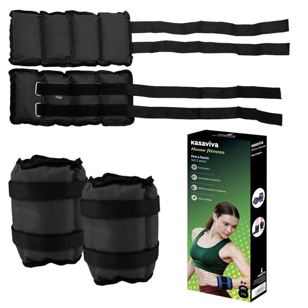 Set 2 Pezzi Fascia Pesi Palestra Fitness 1 Kg