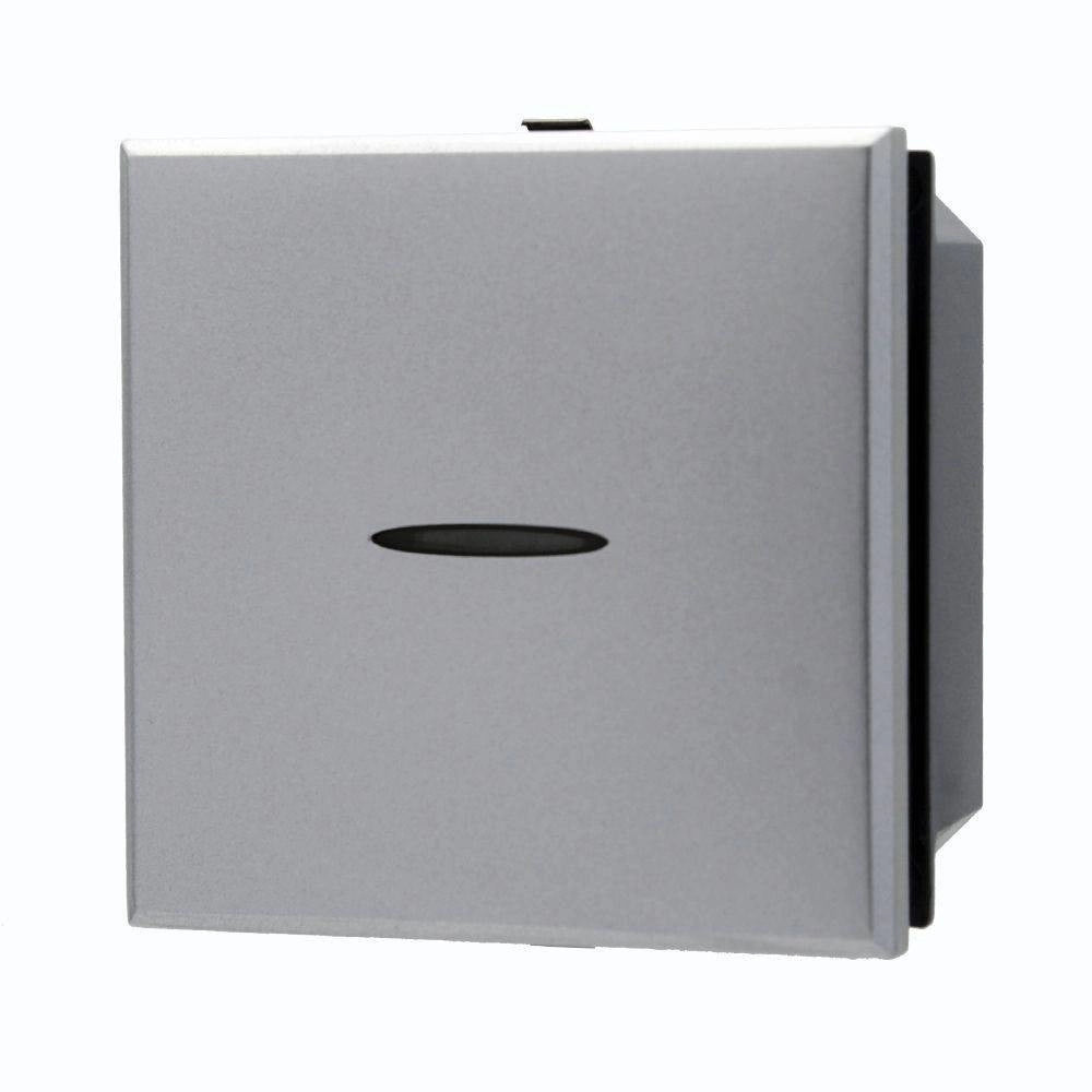 Trade Shop - Pulsante Assiale 1p 2m 16a Colore Silver Compatibile Bticino Axolute -