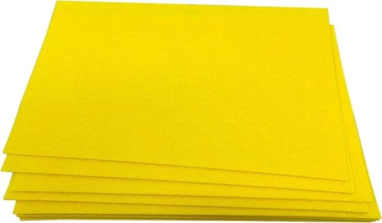Veli di velluto in lana di 2 mm - 12 pezzi, 1778 × 287 cm - Giallo