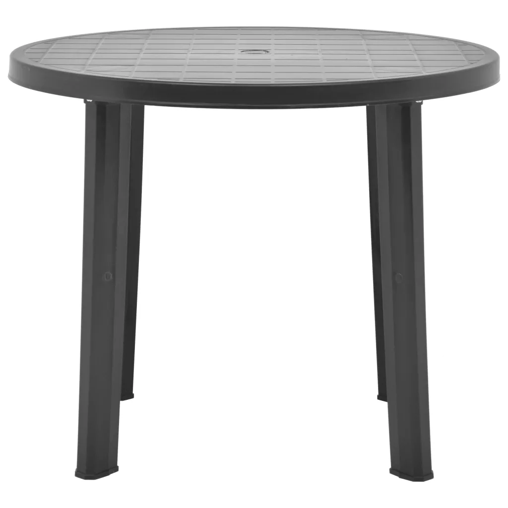 Tavolo da Giardino Antracite 89 cm in Plastica 48807