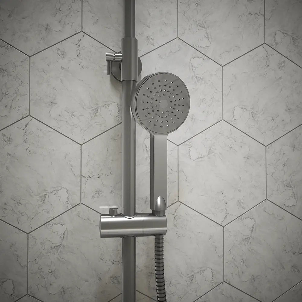 Colonna doccia soffione 20 cm con finitura cromata | Piave