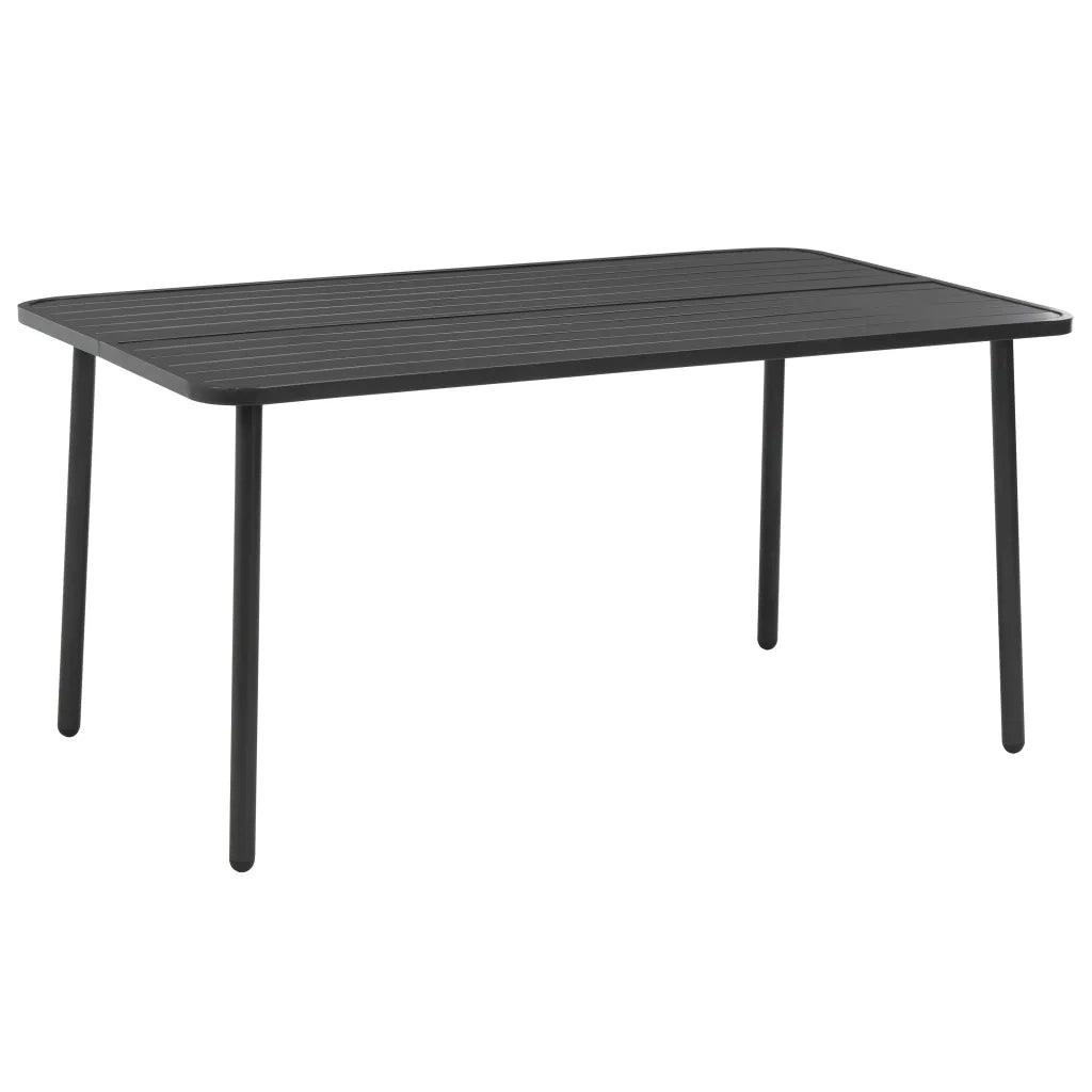 Set da Pranzo da Giardino 7 pz in Acciaio Grigio Scuro 44263