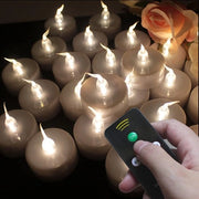 Luminarie LED a distanza con timer - batterie - candele LED votive con timer - luci LED realistici e luminose bianco caldo - per feste stagionali e festival - 12 pezzi