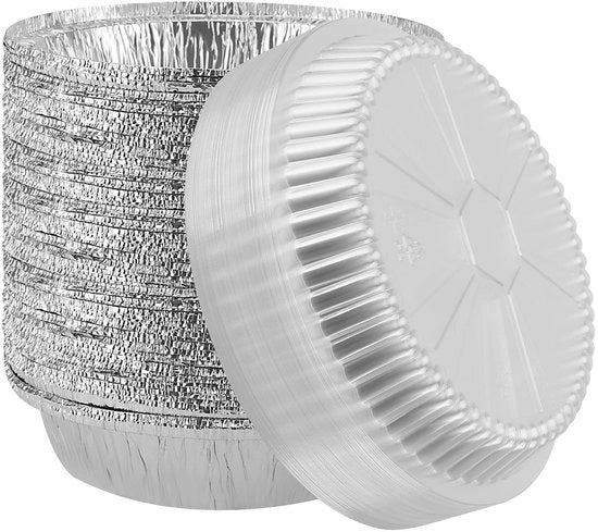 Forni a Cupcake in Alluminio - Resistente al Forno e al Congelatore - Argento - Ideali per la Preparazione dei Pasti - Ottimi per Feste di Compleanno - 40 Pezzi