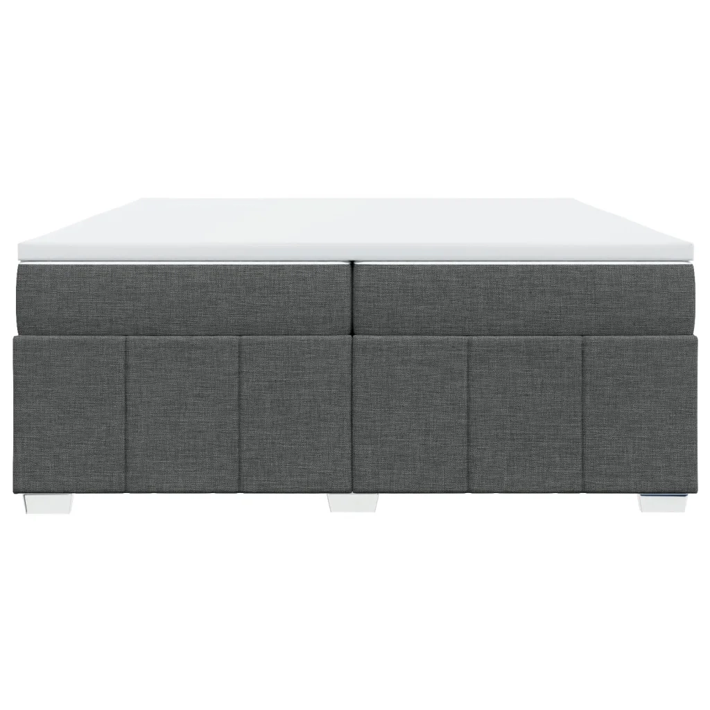 Giroletto a Molle con Materasso Grigio Scuro 200x200 cm Tessuto 3285499