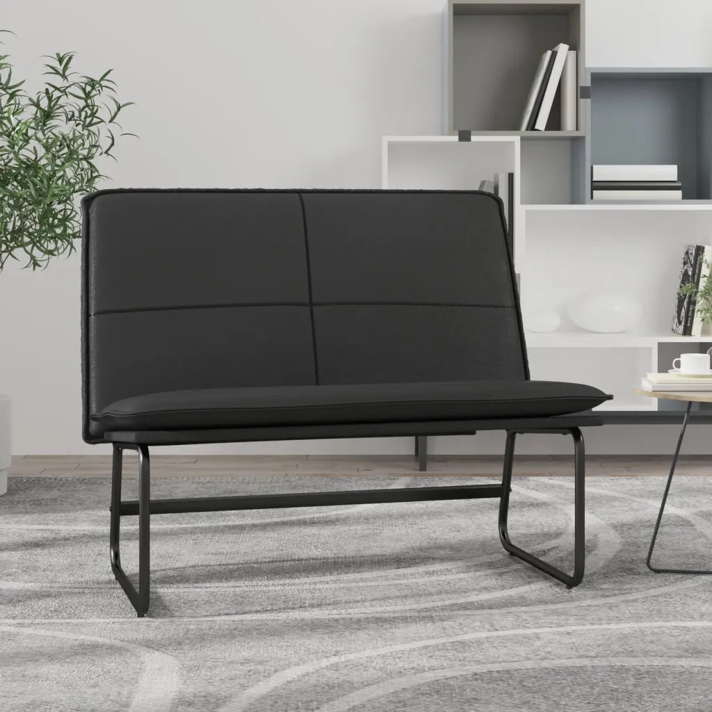 Panca Nera 100x75x76 cm in Similpelle 351336