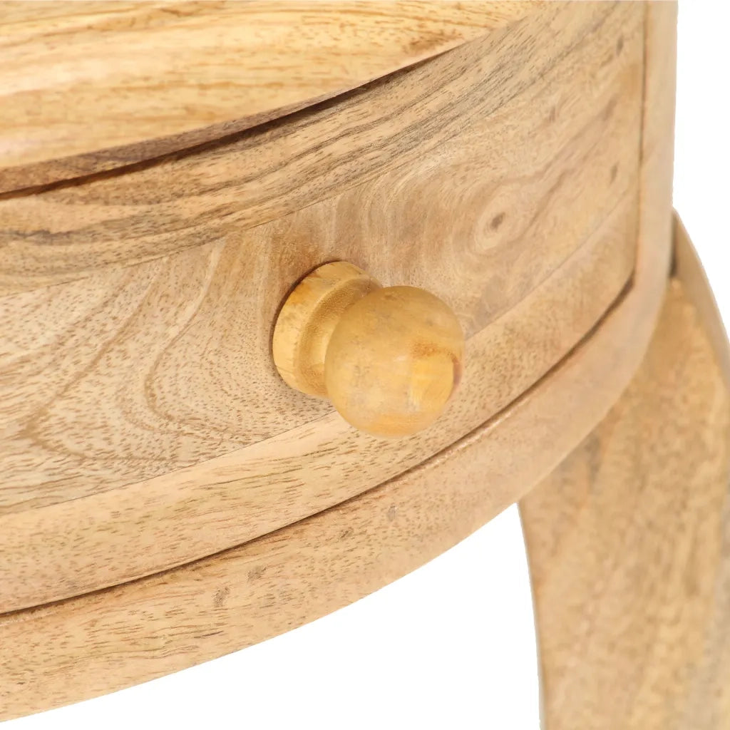Tavolino da Salotto 37x37x61 cm in Legno Massello di Mango 321789