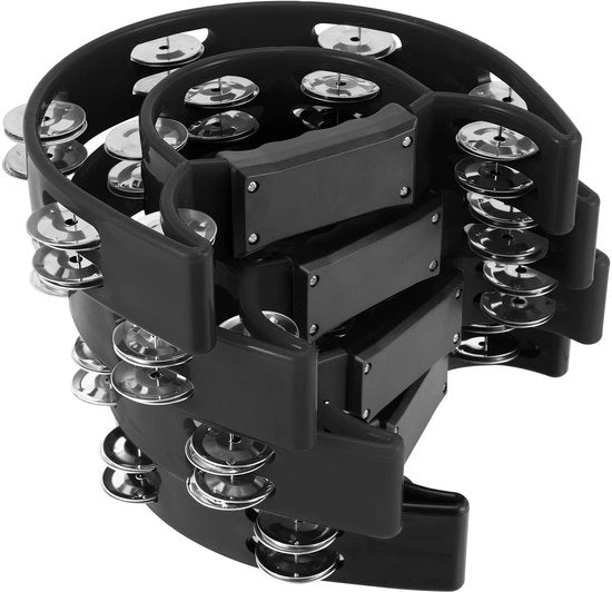 Set di Tamburelli a mano da 4 pezzi - Doppia fila - Risonanza in plastica - 20 note - 23 cm di lunghezza