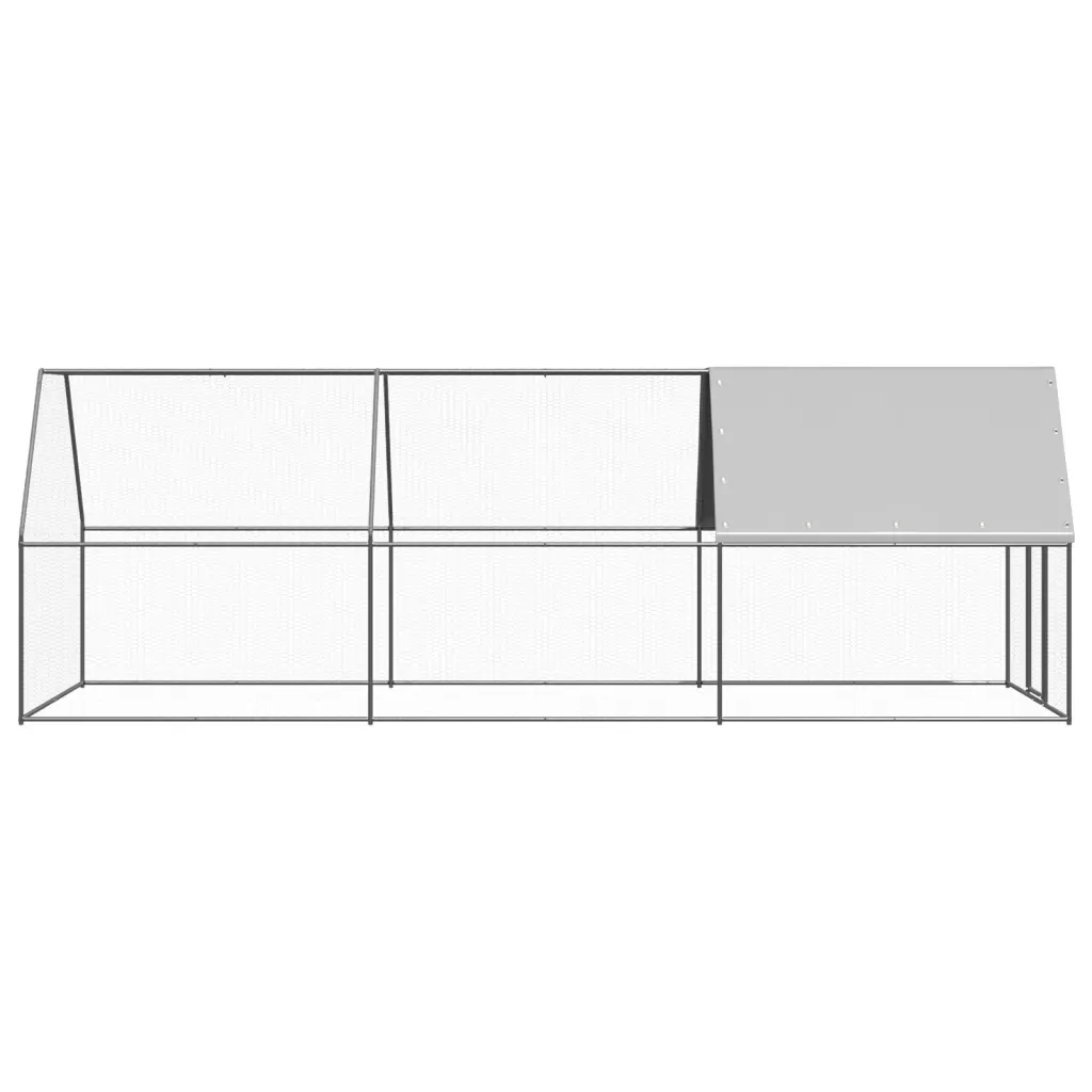 Pollaio da Esterno 2x6x2 m in Acciaio Zincato CFW4680075