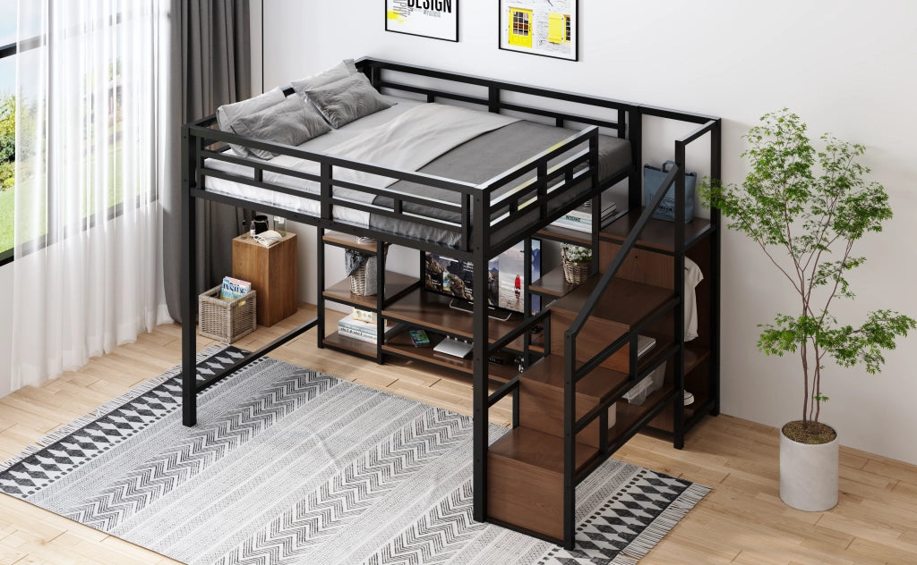 letto a castello metallo nero 140 x 200 cm