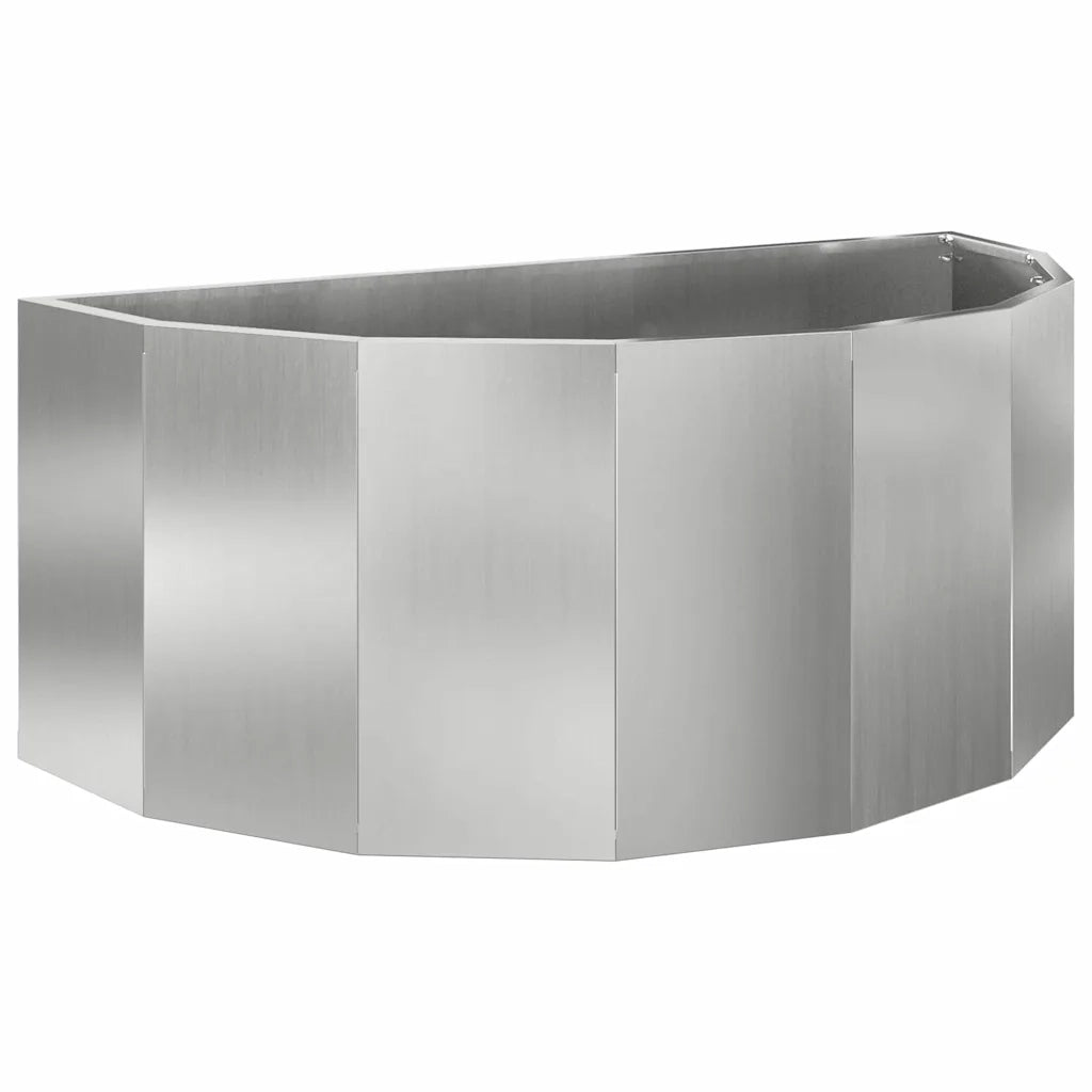 Fioriera | Cassetta per fiori | Vaso Argento 90 x 45 x 35 cm Acciaio zincato