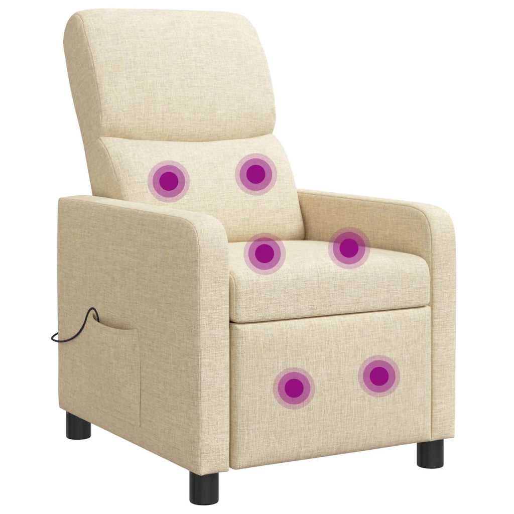 Divano Sedia-Poltrona reclinabile Crema Tessuto 669607