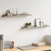 Mensole da Parete 2 pz Grigio Cemento 60x9x3 cm 326700