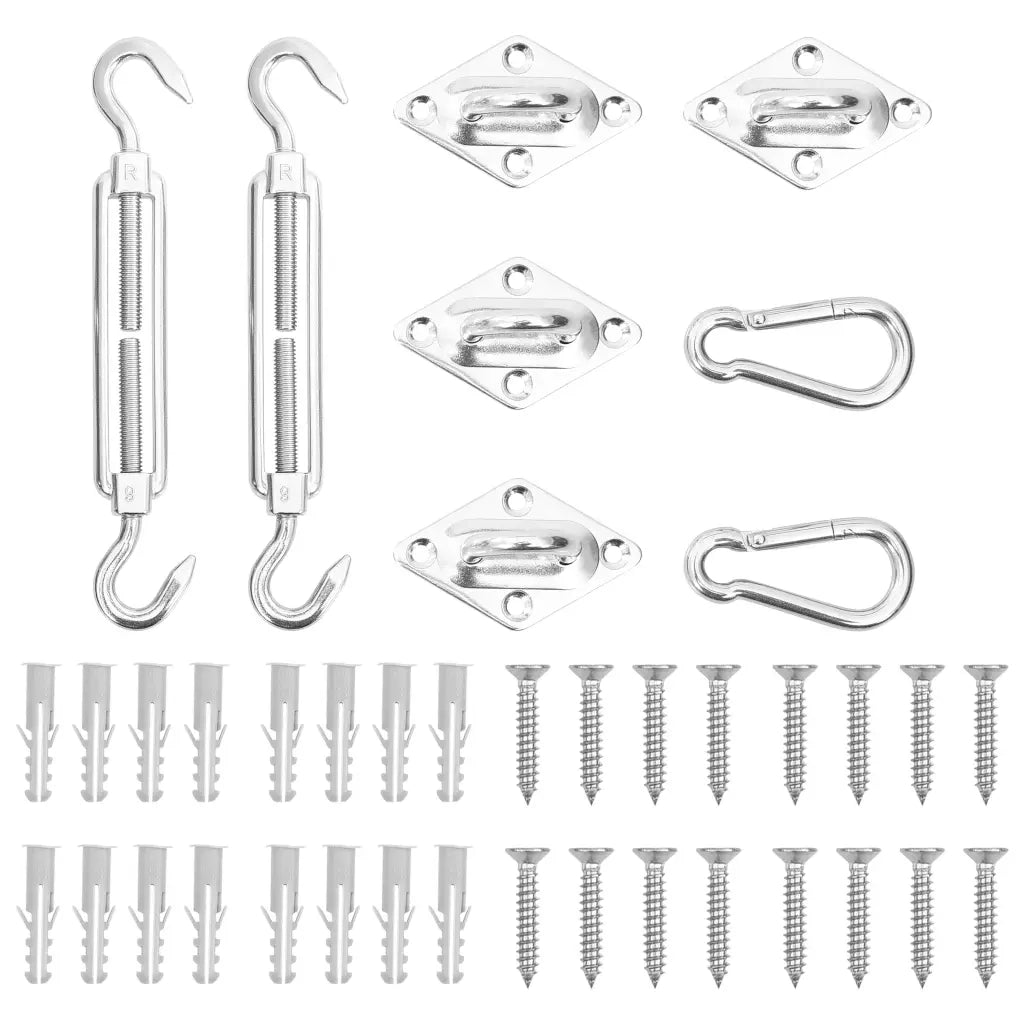 Set Accessori per Vela Parasole 8 pz in Acciaio Inossidabile cod mxl 76812