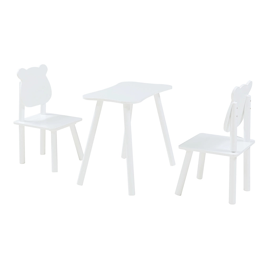 Set Panjang Tavolo e 2 Sedie per Bimbi - Bianco [en.casa]