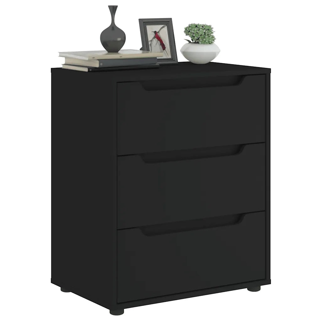 Credenza VISNES Nera 60x40x73 cm in Legno Multistrato 4108285