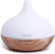 Diffusore di Aromi 300ml - Umidificatore Ultrasonico Premium - Diffusore di Olio Aromaterapico - Illuminazione a 7 Colori LED - Senza BPA - Per Camera da Letto - Ufficio - Spa Giallo