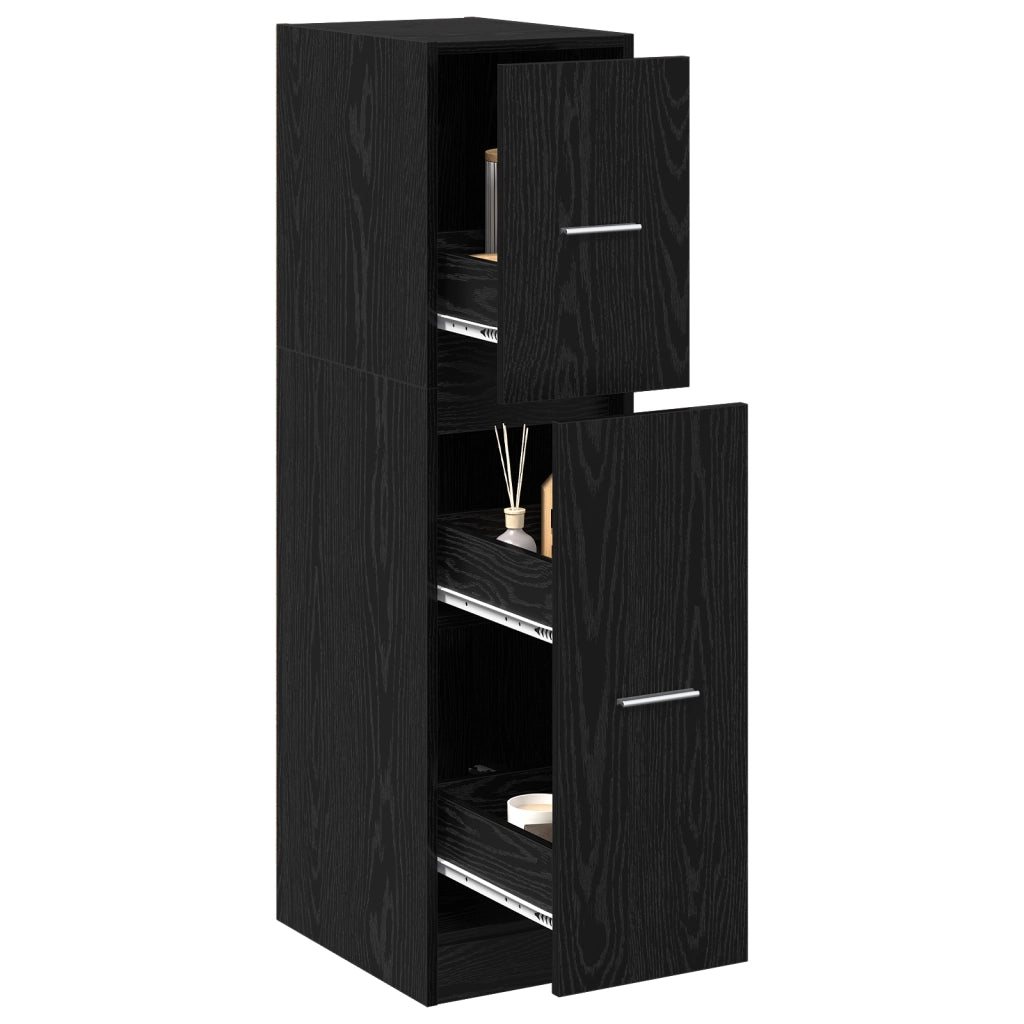 Armadio da Fattore Quercia Nera 30x41x118 cm Legno Ingegnerizzato