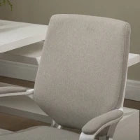 Sedia da Ufficio Ergonomica con Altezza Regolabile e Funzione Dondolo, 62x69x92-100cm, Beige