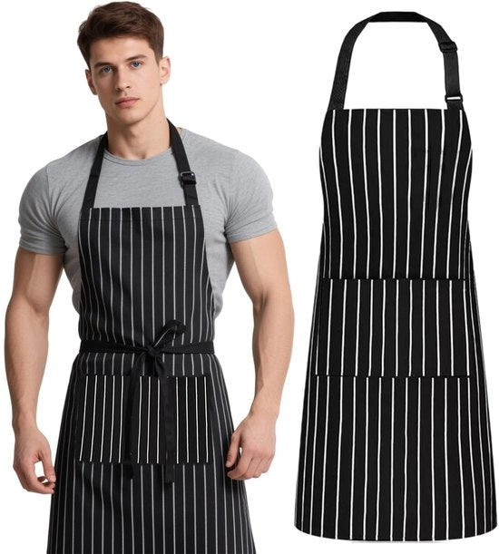 Camicia da lavoro 2 pezzi - Flessibile - Cotone/Poliester - Con 2 tasche - Unisex - 86 x 68 cm - Camicia da lavoro