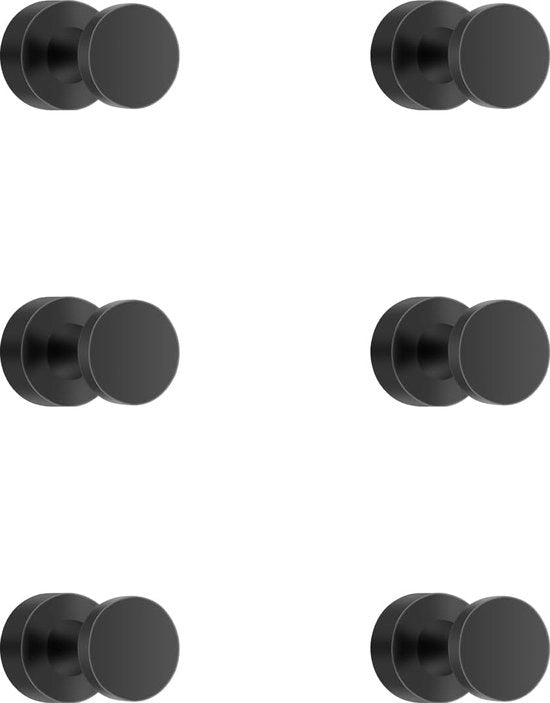 Set di 6 chiodi adesivi, neri, extra resistenti, chiodi adesivi per bagno, chiodi per parete per cucina, bagno, ufficio e camera da letto ecc.