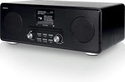 Radio DAB+ con Bluetooth e Wi-Fi - Nero, schermo da 28 pollici con illuminazione, ingresso AUX, orologio, controllo tramite app Undok
