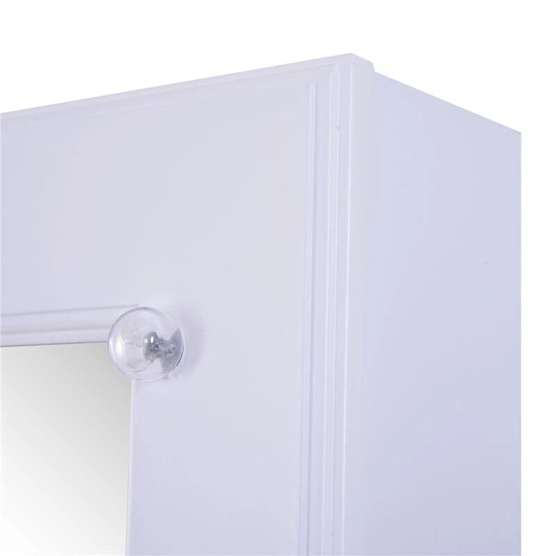 ARMADIO PORTAGIOIE A SPECCHIO CON 20 LUCI LED BIANCO 40 X 37 X 146 CM