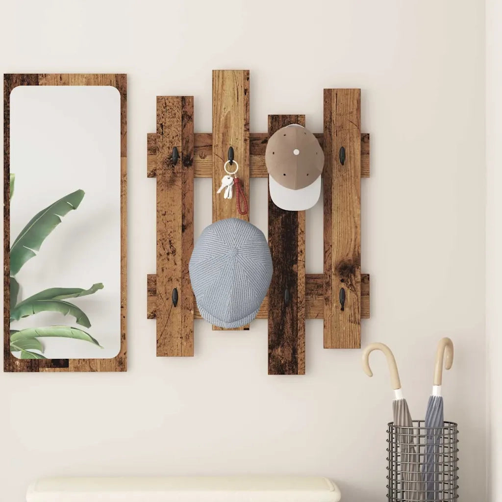 Appendiabiti a muro Legno vecchio 60 x 3 x 82 cm CFW7144877