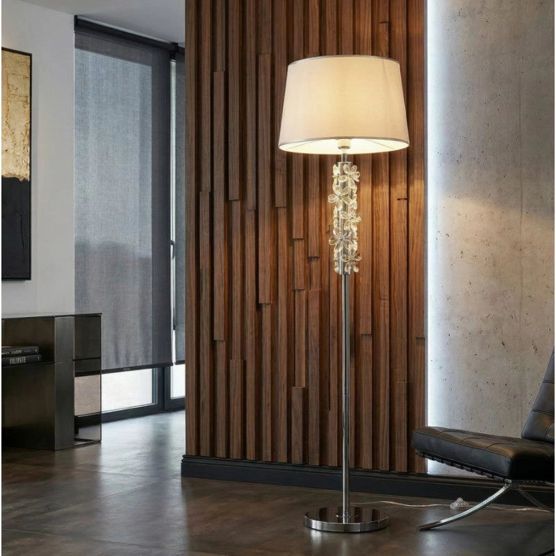 Lampadelle A Da Terra Silver Flower cm ø 45x157