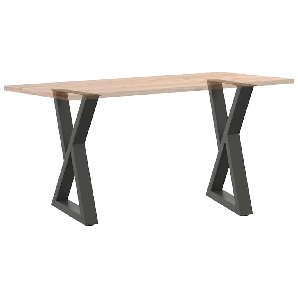 Set di 2 gambe per tavolo da pranzo moderne con piedini regolabili 50 x 73 cm acciaio antracite 02_0057004