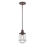 Lampada a sospensione esterna Quoizel Marine bronzo E27 60W