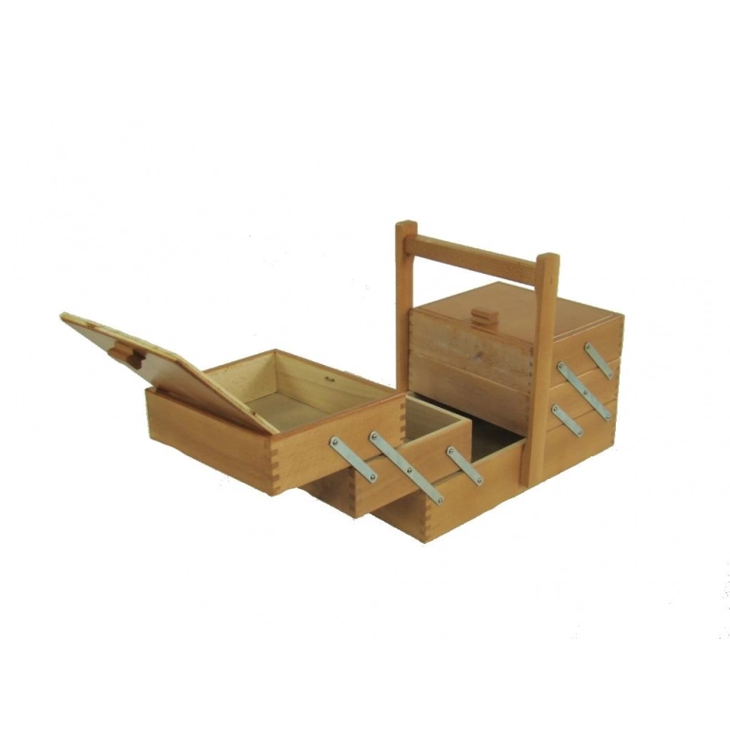 Portalavoro n.12 noce cm 34xh18/29,5x20 legno di faggio made in italy