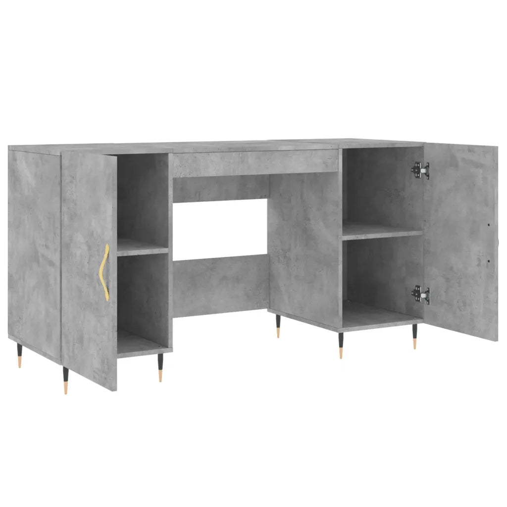 vidaXL Scrivania Grigio Cemento 140x50x75 cm in Legno Multistrato