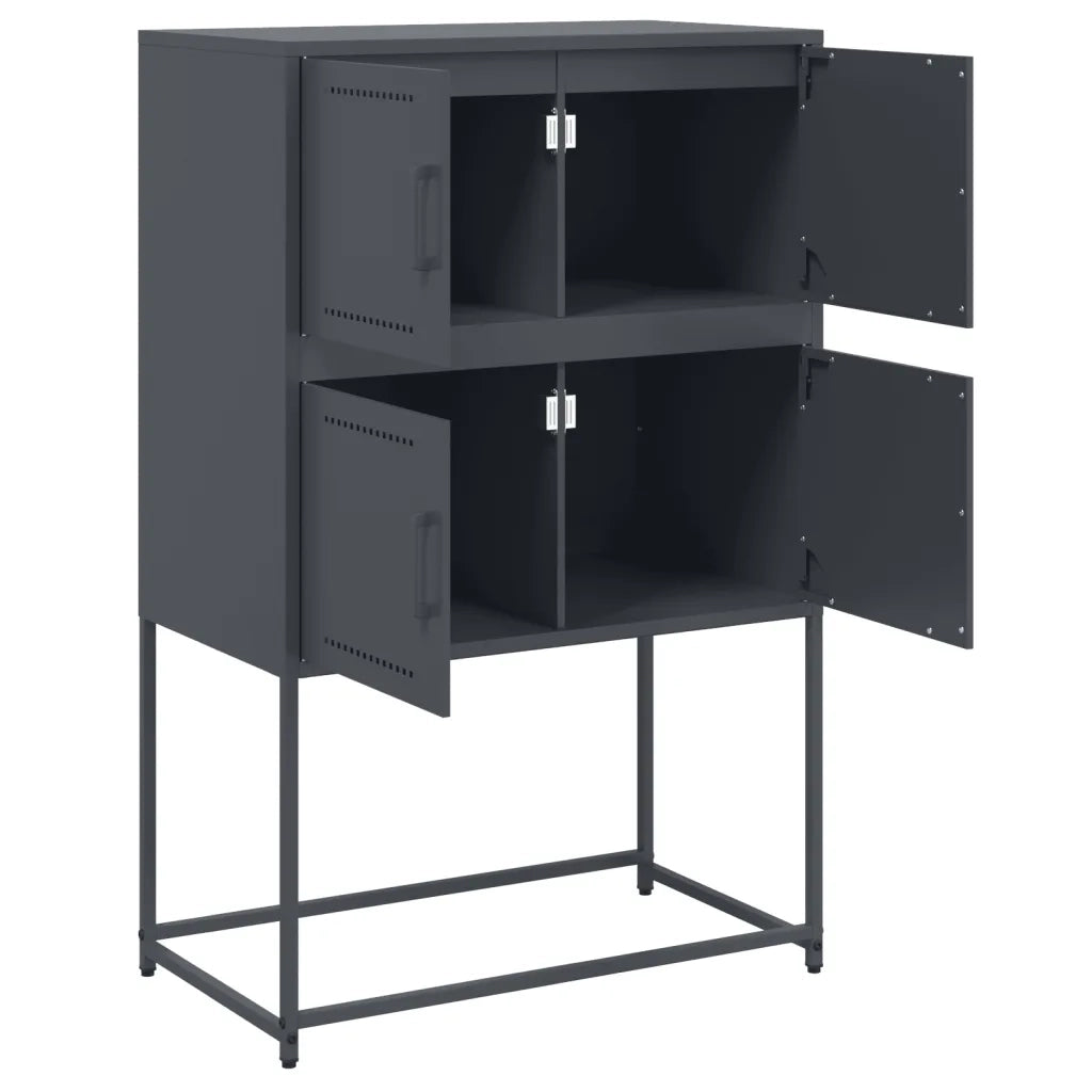Credenza Antracite 68,5x38,5x107 cm in Acciaio