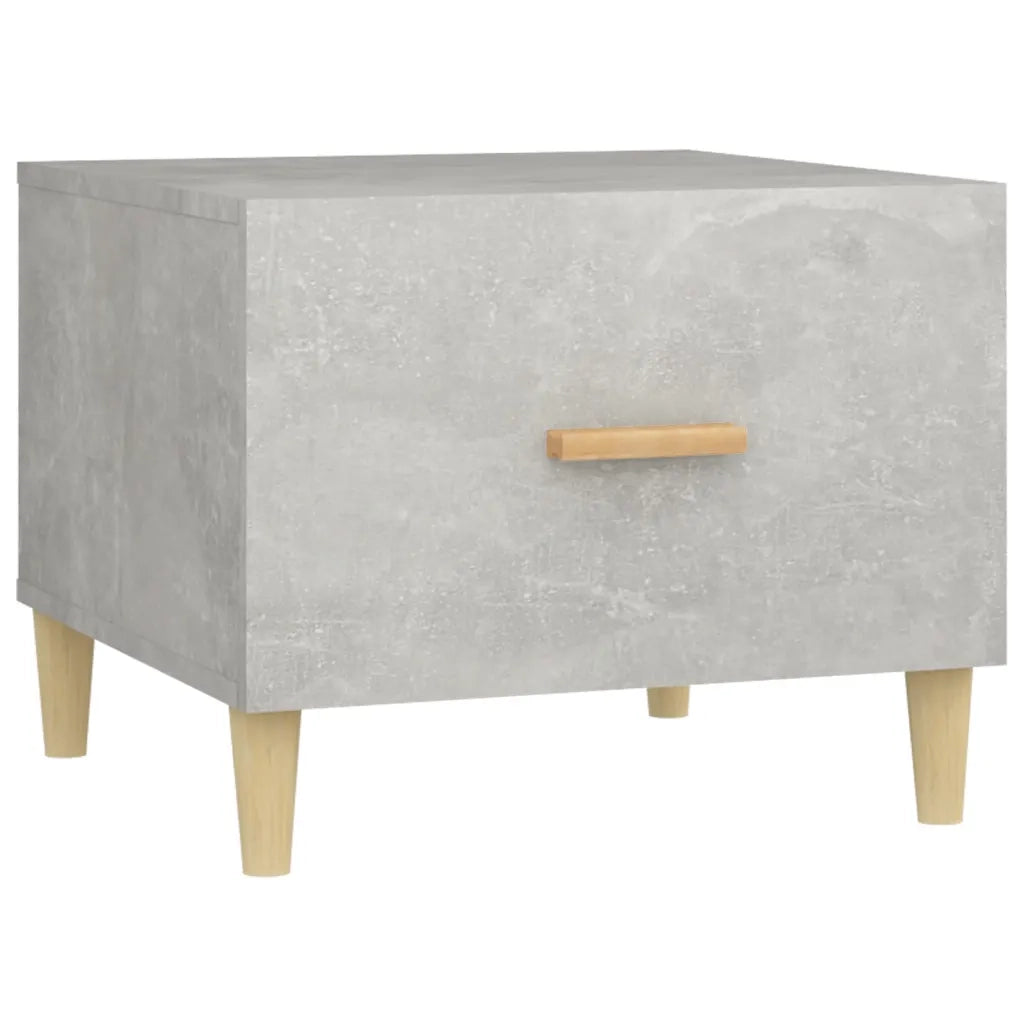 Tavolino Salotto Grigio Cemento 50x50x40 cm Legno Multistrato 812716