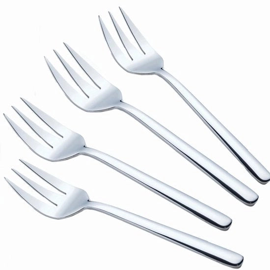 Servizio buffet con forchette in acciaio inossidabile - 4 pezzi - 23 cm - multifunzionale