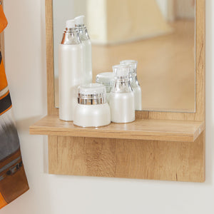 Mobile per Ingresso Scarpiera Appendiabiti e Specchio in Truciolato  Naturale