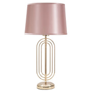 Lampada da Tavolo VKH139, Rosa, Metallo, 28x28x55 cm