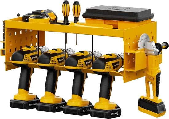 Supporto per batterie per martello a percussione con 4 viti - Racks per foro elettrico di alta resistenza per la posa a muro con contenimento